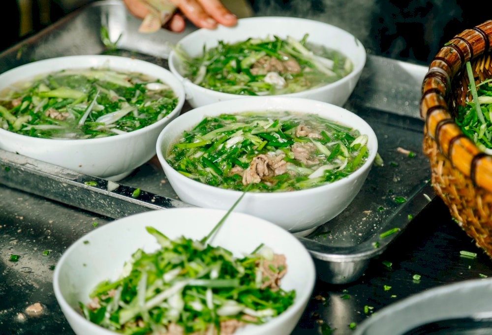 The finished bowl of Pho Thin Lo Duc